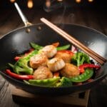 fishcakes and scallops stir fry recipe